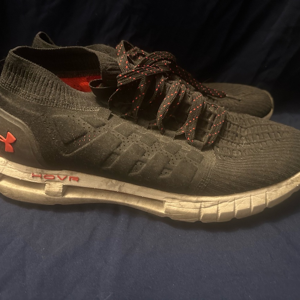 Under Armour Black and Red HOVR SLK Sneakers